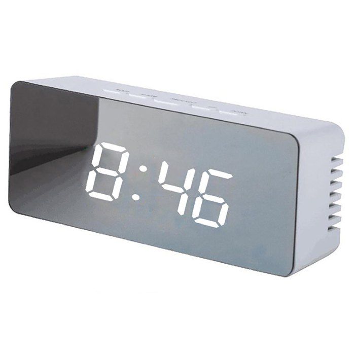 

Simple Multifunctional LED Display Alarm Clock, White