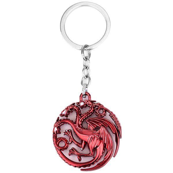 

Hollow-out Dragon Keychain, Red