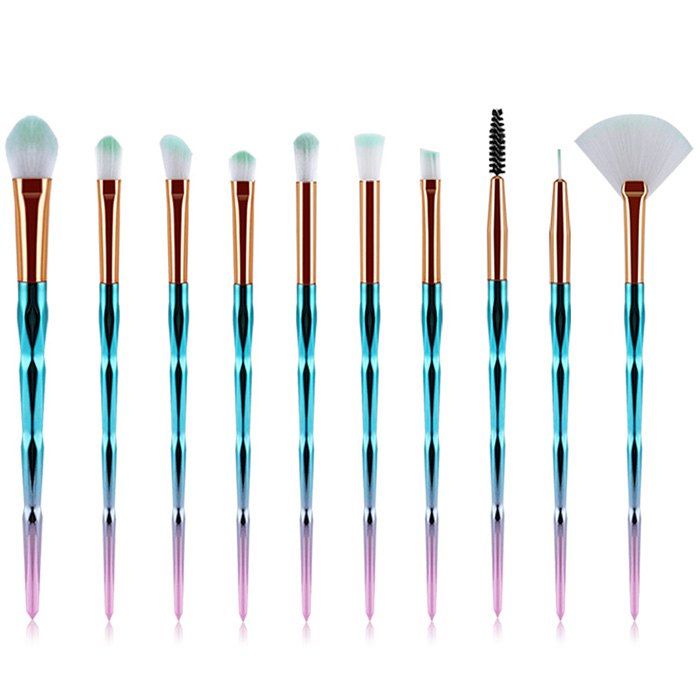 

ZAFUL Eyes Makeup Brushes Set Premium Eye-shadows Make Up Tools 10pcs, Gold
