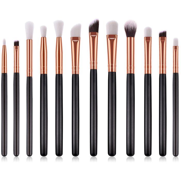 

ZAFUL Eyes Makeup Brushes Set Premium Eye-shadows Make Up Tools 12pcs, Black