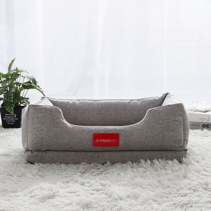 

S Dream Thick Detachable Pet Bed, Gray goose