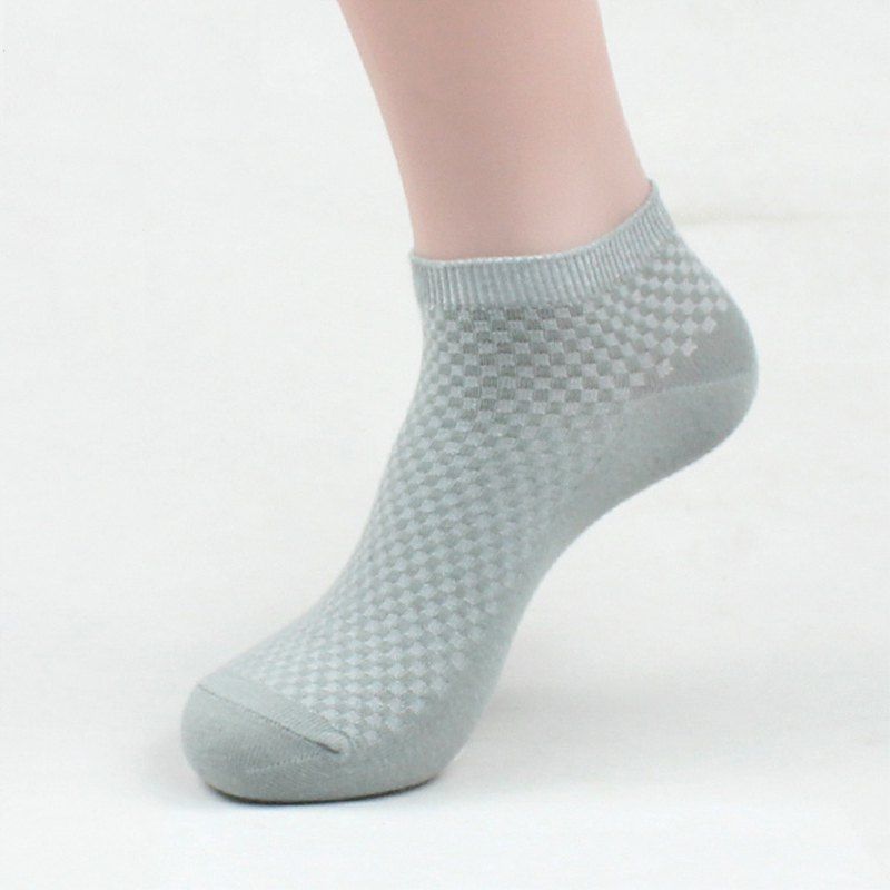 

Men's Summer Bamboo Fiber Short Sock Business Socks Anti-Bacterial Deodorant Breathable Sock, Light gray