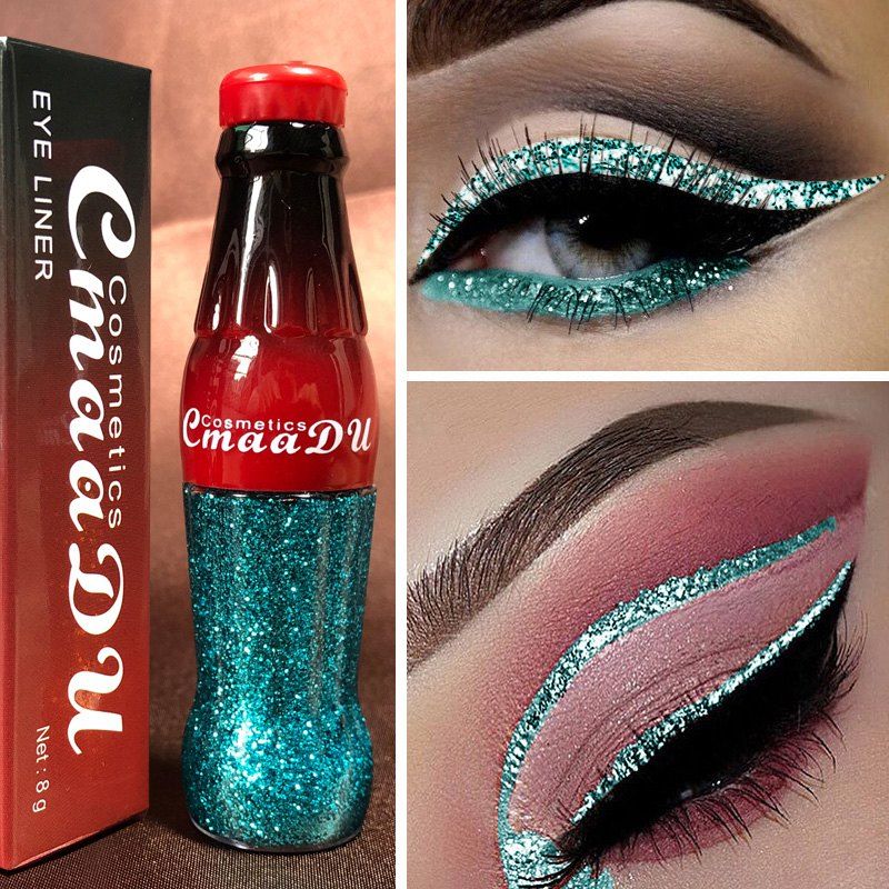 

Cmaadu ME0054 Waterproof Lasting Colorful Flashing Glitter Powder Eyeliner, Multi-f