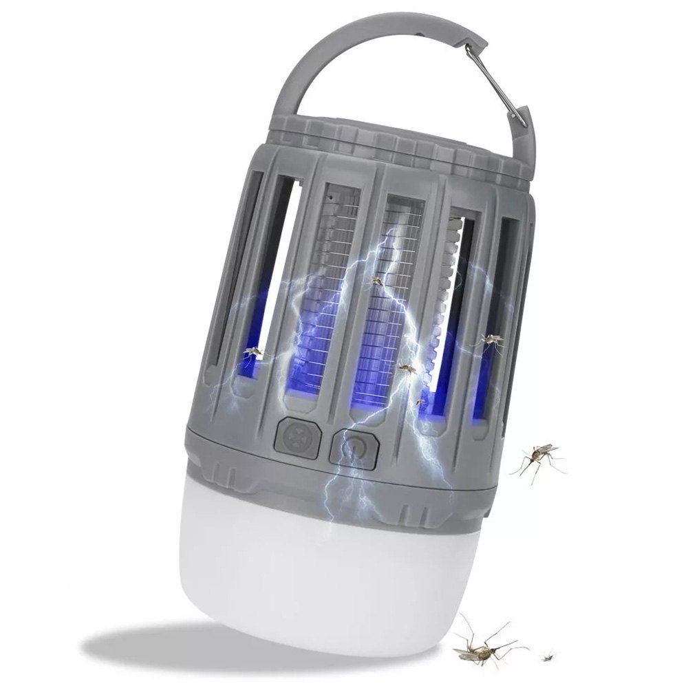 

2-in-1 USB Rechargeable Mosquito Lamp Camping Light, Battleship gray