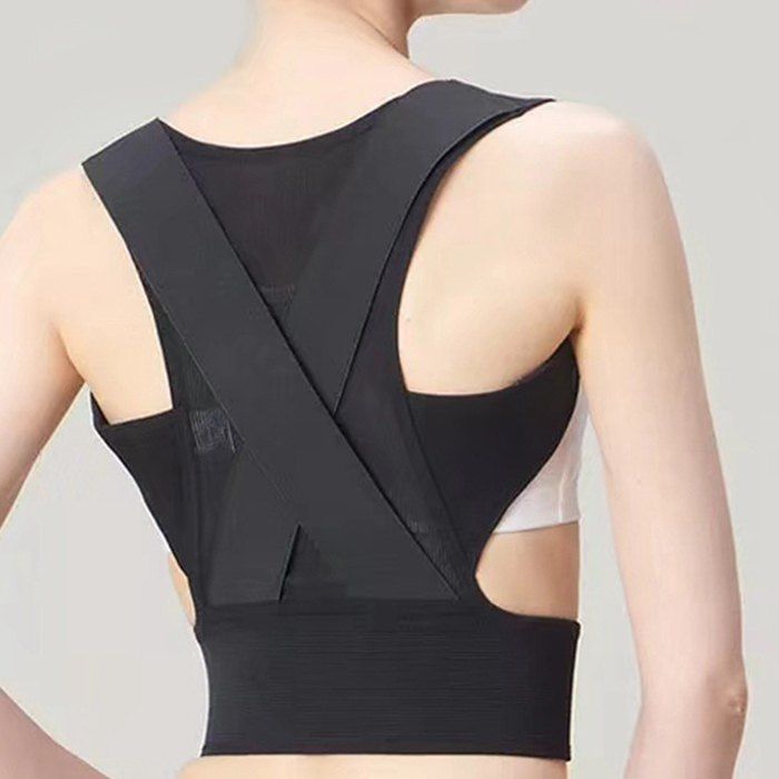 

ZT02 Posture Braces Chest Shoulders Back Correction Belt Anti-humpback Adjustable Corset, ZT02, Black