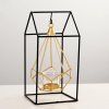 Geometric Wrought Home Candle Holder Decoration -  