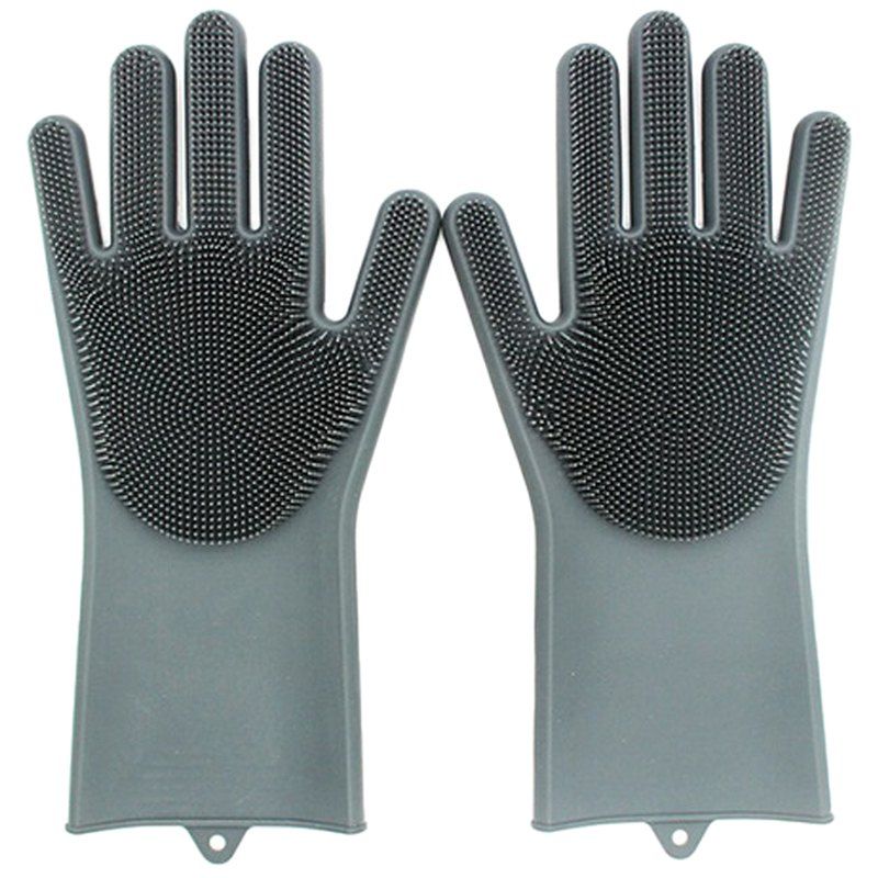 

Multi-function Non-slip Insulation Cleaning Brush Kitchen Durable Gloves, Gray