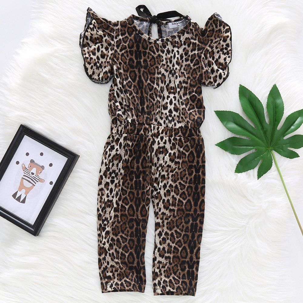 girls animal print jumpsuit