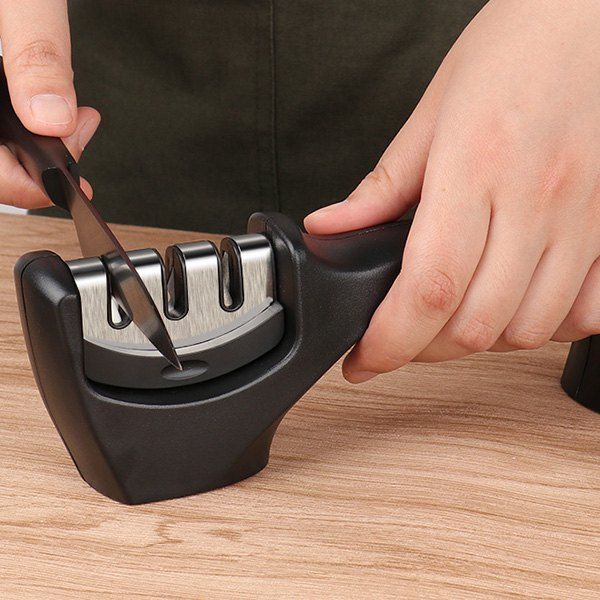 

Keouke Ceramic Tungsten Steel Household Fast Knife Sharpener, Black