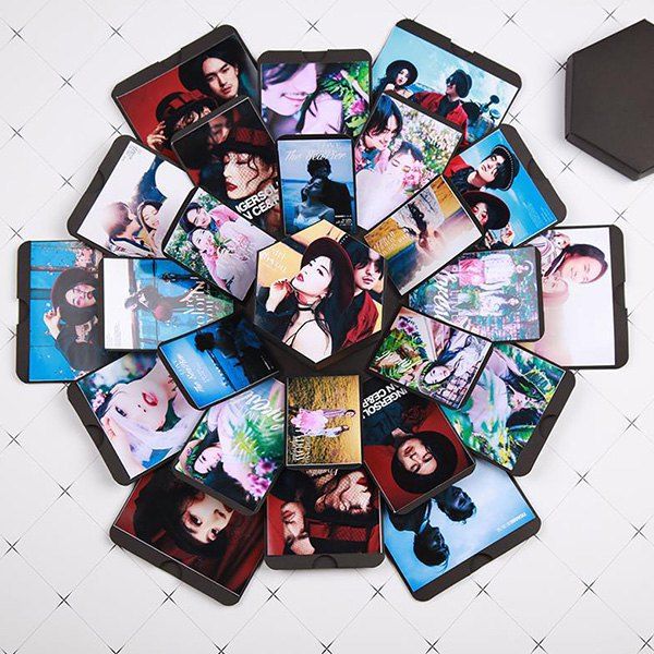 

Hexagonal Surprise Box Self-adhesive Album Gift, Black