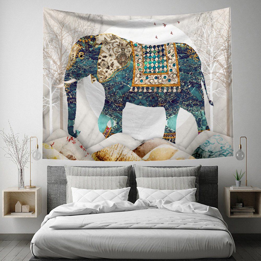 

3D Digital Printing Tapestry Creative Home Art Wall Decoration, Peacock blue