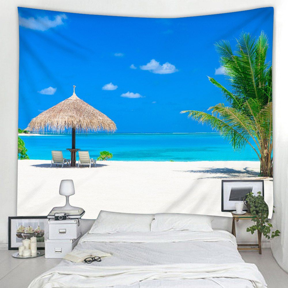 

Beautiful Beach Wall Decoration Tapestry, Ocean blue