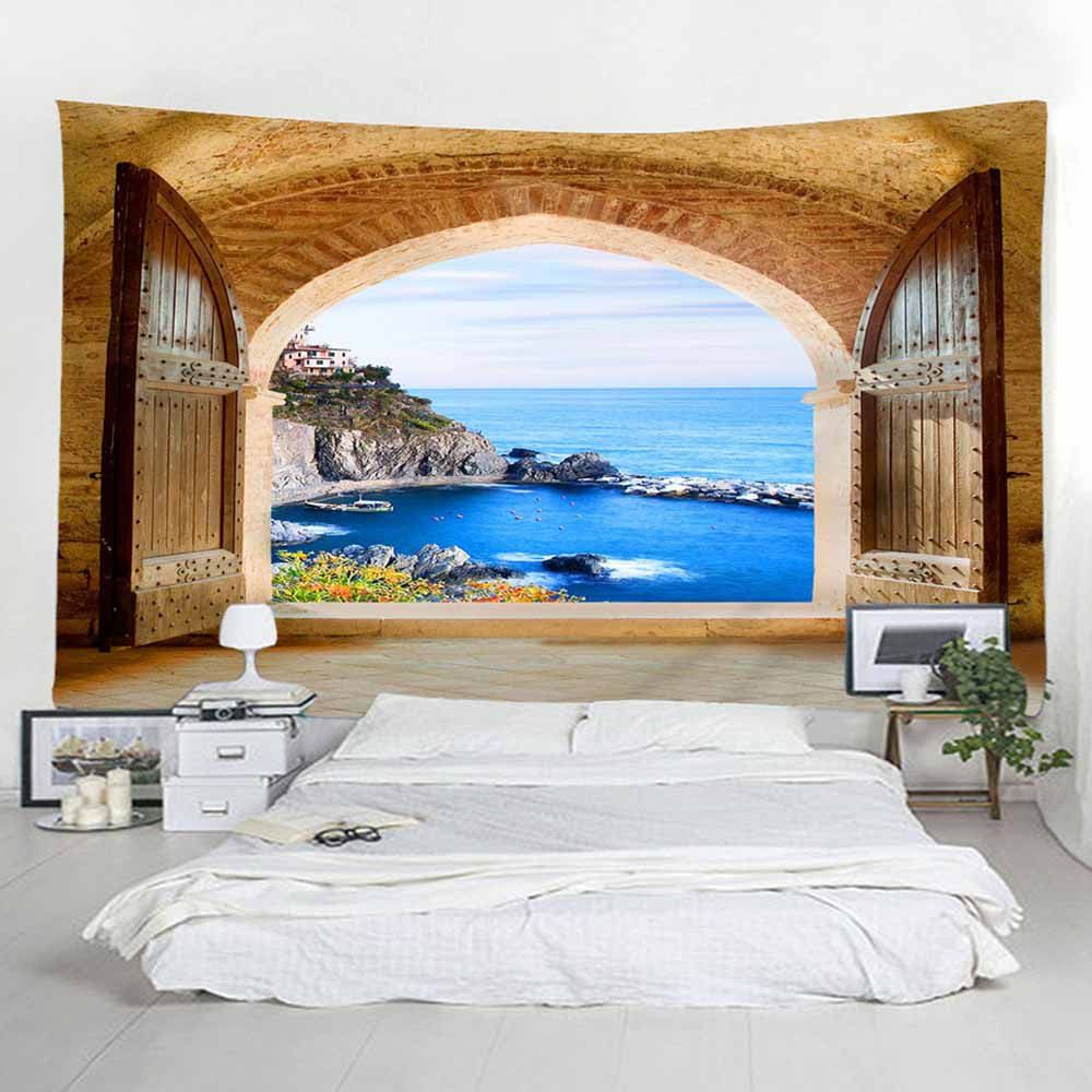 

3D Decorative Seascape Tapestry, Multi-a