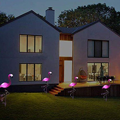 

Flamingo Lawn Lamp Ground Landscape Solar Light, Neon pink
