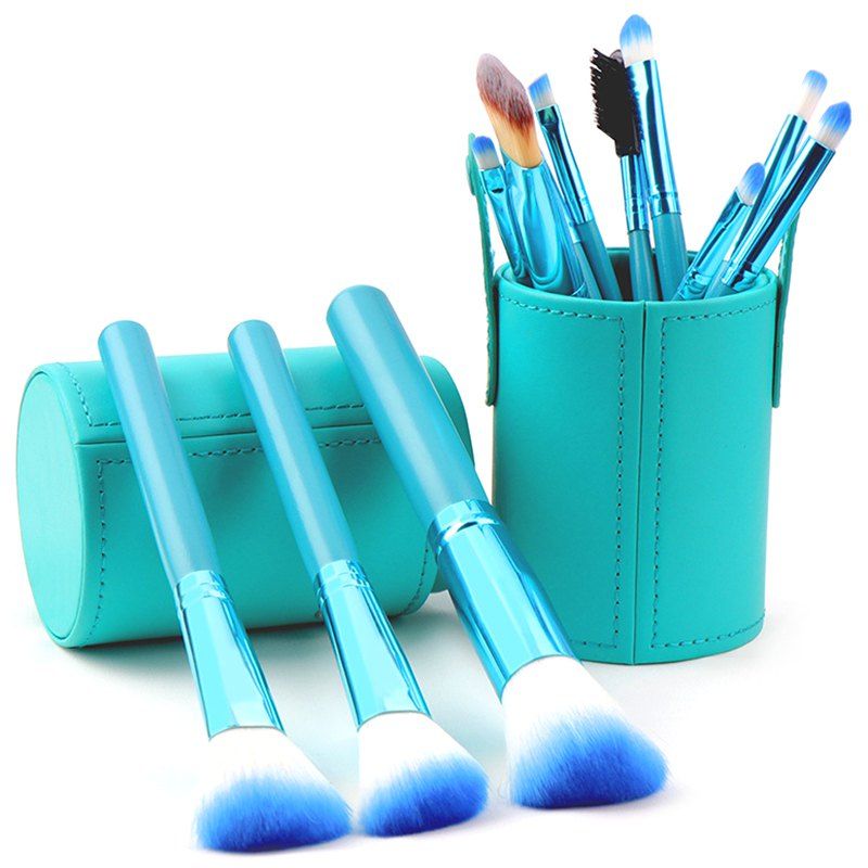 

Multifunctional Beauty Tools Makeup Brush Set 12pcs, Light aquamarine