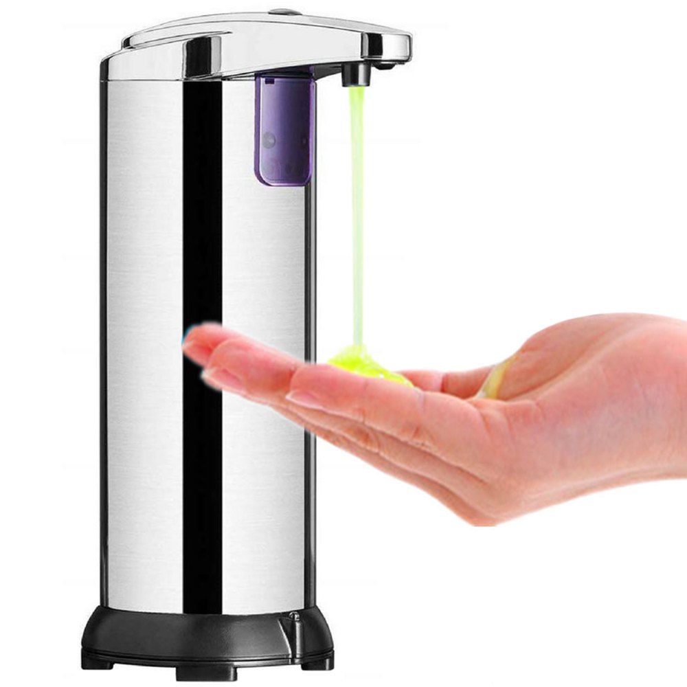 

Stainless Steel Infrared Sensor Soap Dispenser, Silver