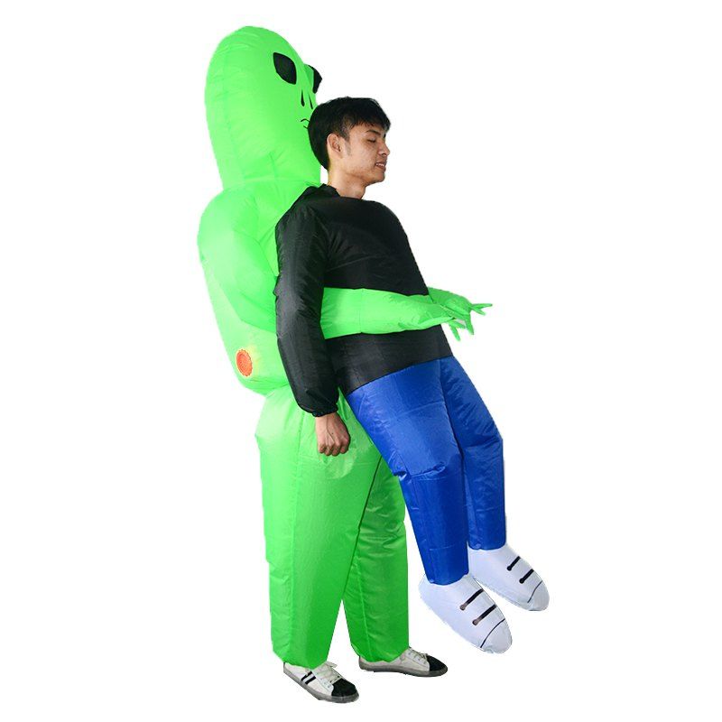 

Alien Inflatables Halloween Bar Atmosphere Stage Clothes for Adult, Green