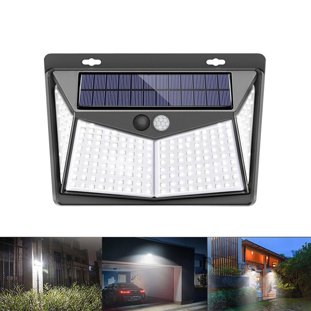 

Outdoor Human Motion Sensing Lamp Solar-powered Wall Light, Black