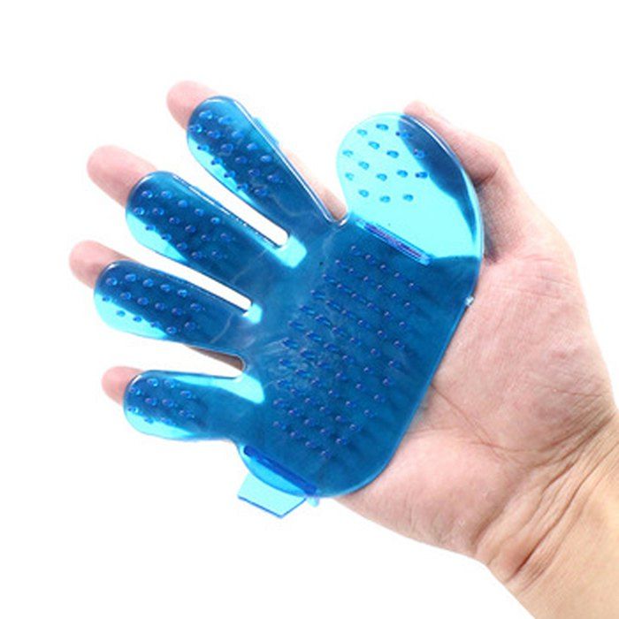 

Silicone Dog Hair Remover Grooming Comb Cat Shower Bath Brushes Hand Shaped Gloves Brush Pet Cleaning Tools, Cobalt blue