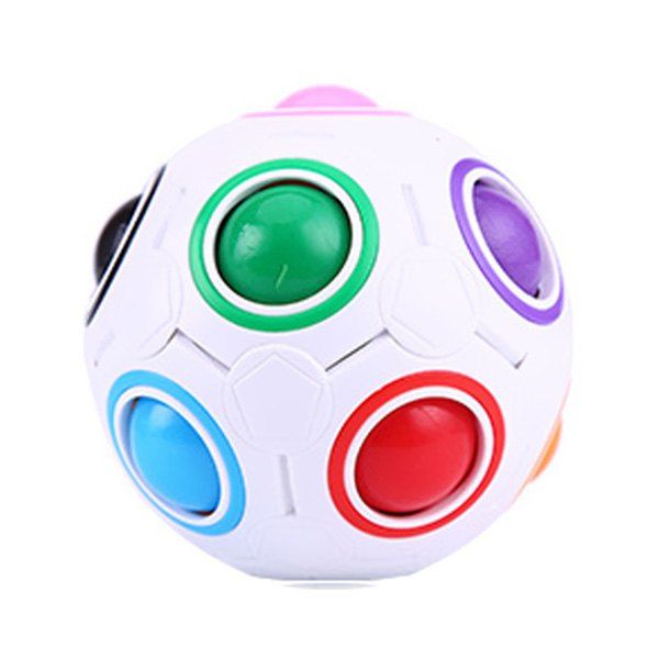 

Rainbow Puzzles Creative Maze Toy Fidget Ball Funny Hand Game Anti Stress Brain Teaser Educational Toys, White