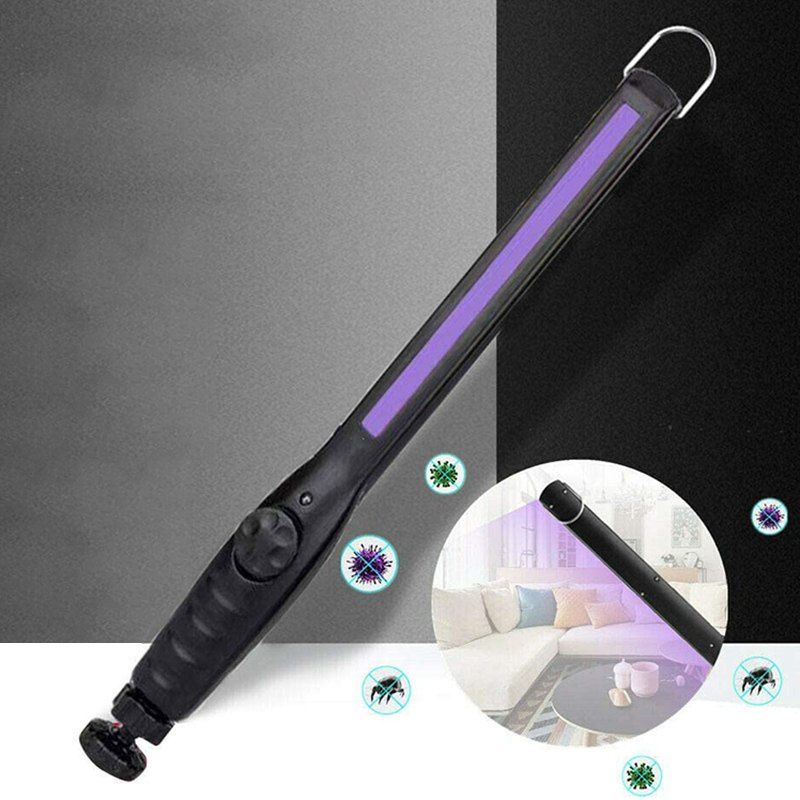 

Portable Household UV Germicidal Lamp Home Masks Ultraviolet Sterilizer Rechargeable LED Disinfection Light Bar, Purple iris