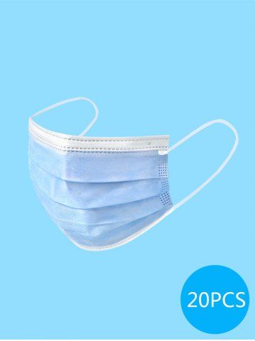 rosegal 20PCS Disposable Isolation Face Mask with FDA and CE Certification