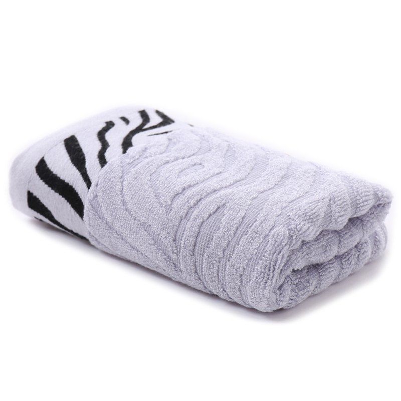 

Household Tiger Skin Pattern Bamboo Fiber Towel Absorbent Soft Adult Facial Bath Towels, Gray goose