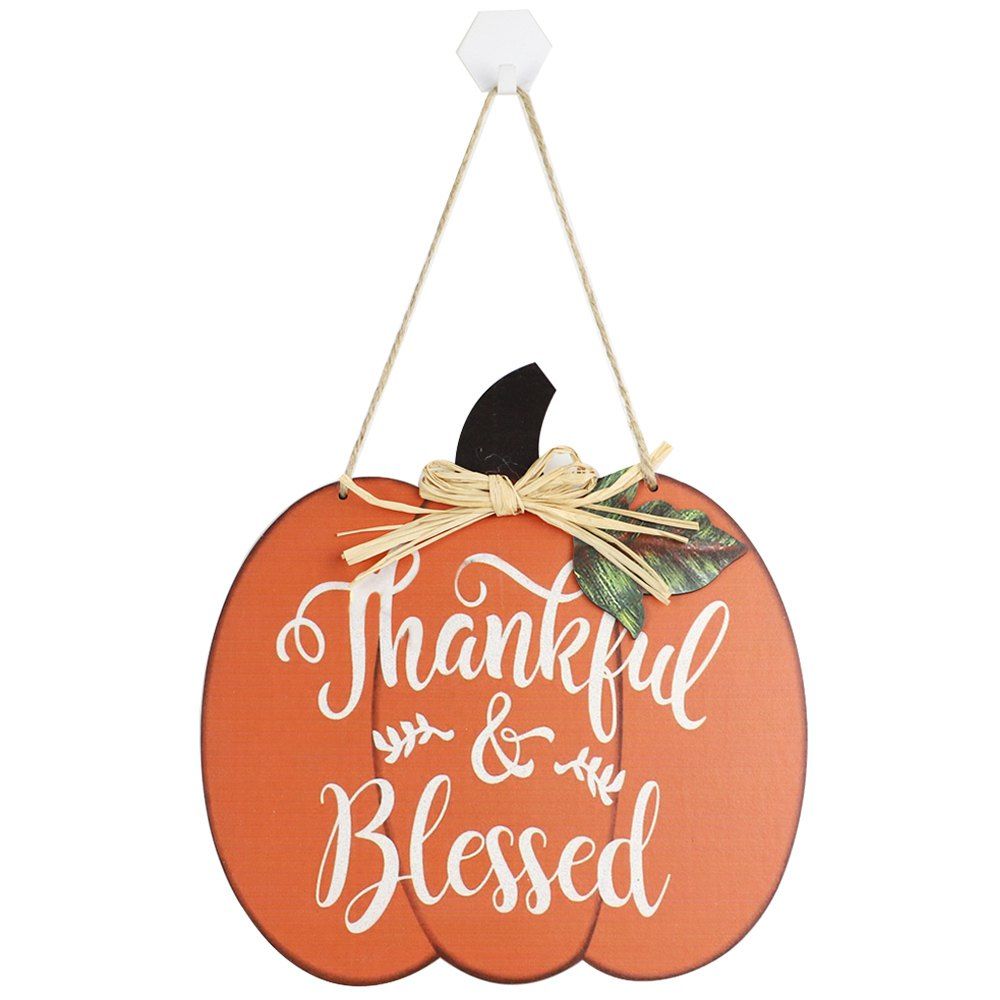 

JM02042 Wooden Thanksgiving Decoration Pumpkin Home Pendant Listing Crafts, Multi