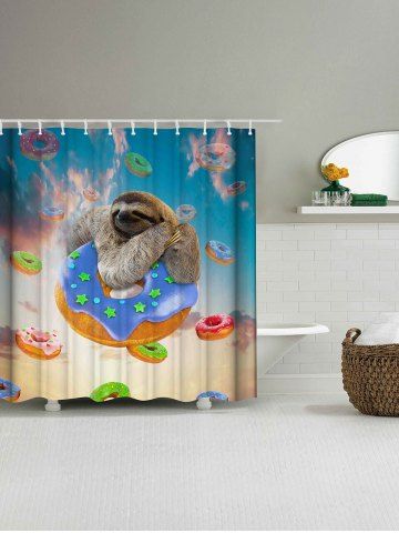 

Cute Sloth and Donuts Shower Curtain, Colormix