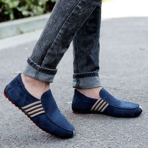 Striped Slip On Casual Shoes