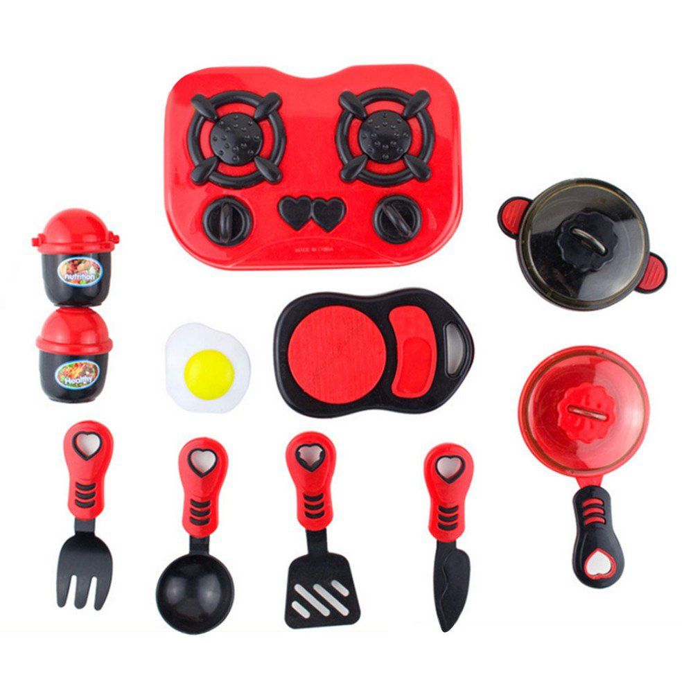 

Creative Early Education Toy Simulation Kitchen Tableware Set, Red