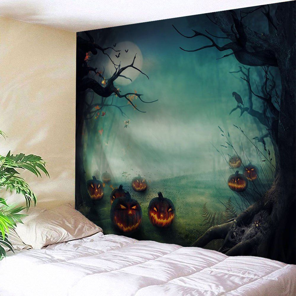 

Halloween Pumpkins Print Tapestry Wall Hanging Art Decoration, Colormix