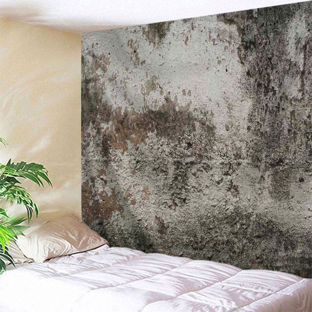 

Corroded Wall Print Tapestry Wall Hanging Art Decoration, Gray