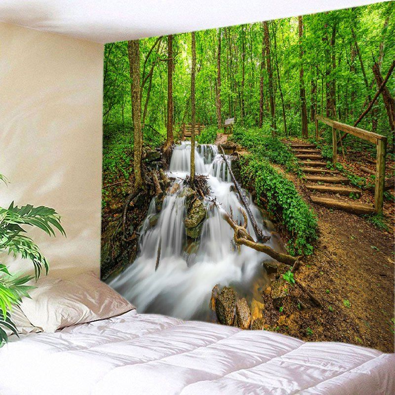 

Forest Streams Print Tapestry Wall Hanging Art Decor, Green