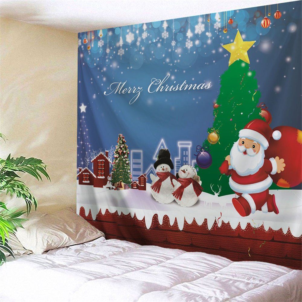 

Christmas Snowman Town Wall Hanging Tapestry, Colormix