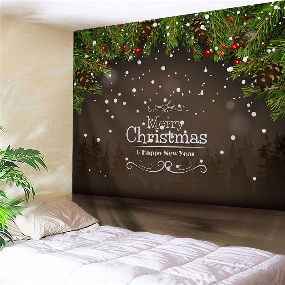 

Wall Art Merry Christmas Graphic Tapestry, Dun