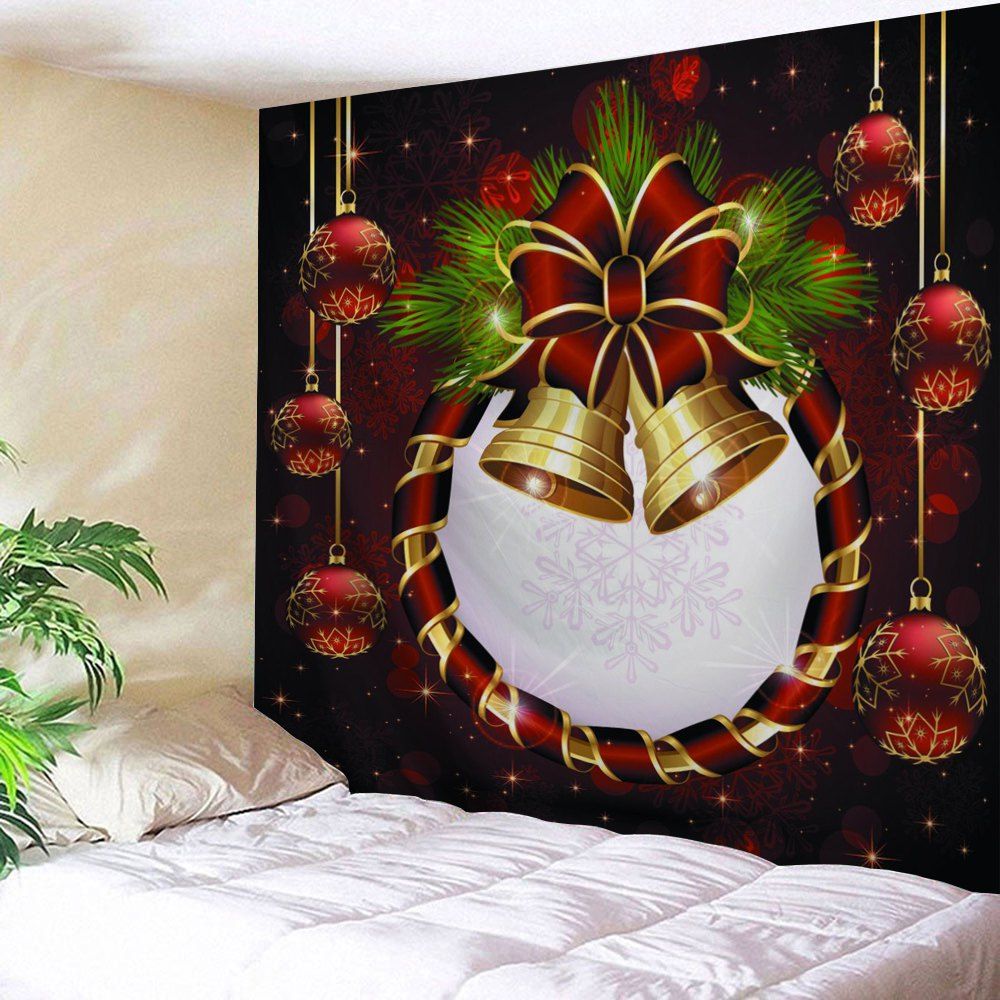 

Christmas Ball Bell Print Wall Decor Tapestry, Colormix