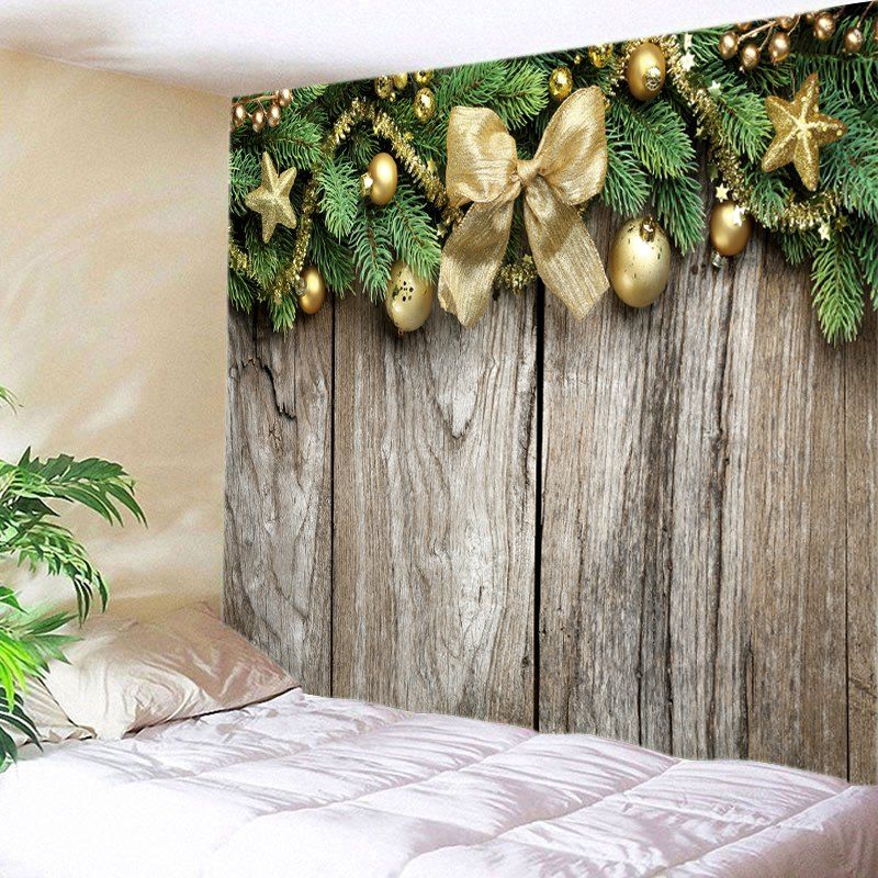 

Christmas Wood Flooring Print Tapestry Wall Hanging Art Decoration