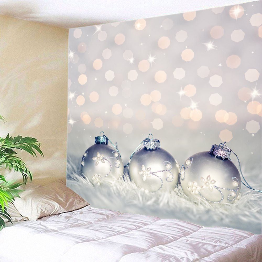 

Xmas Baubles Print Tapestry Wall Hanging Art Decoration, Colormix