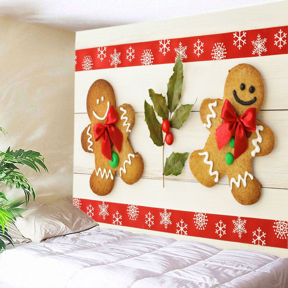 

Christmas Cookie People Print Tapestry Wall Hanging Art Decoration, Colormix