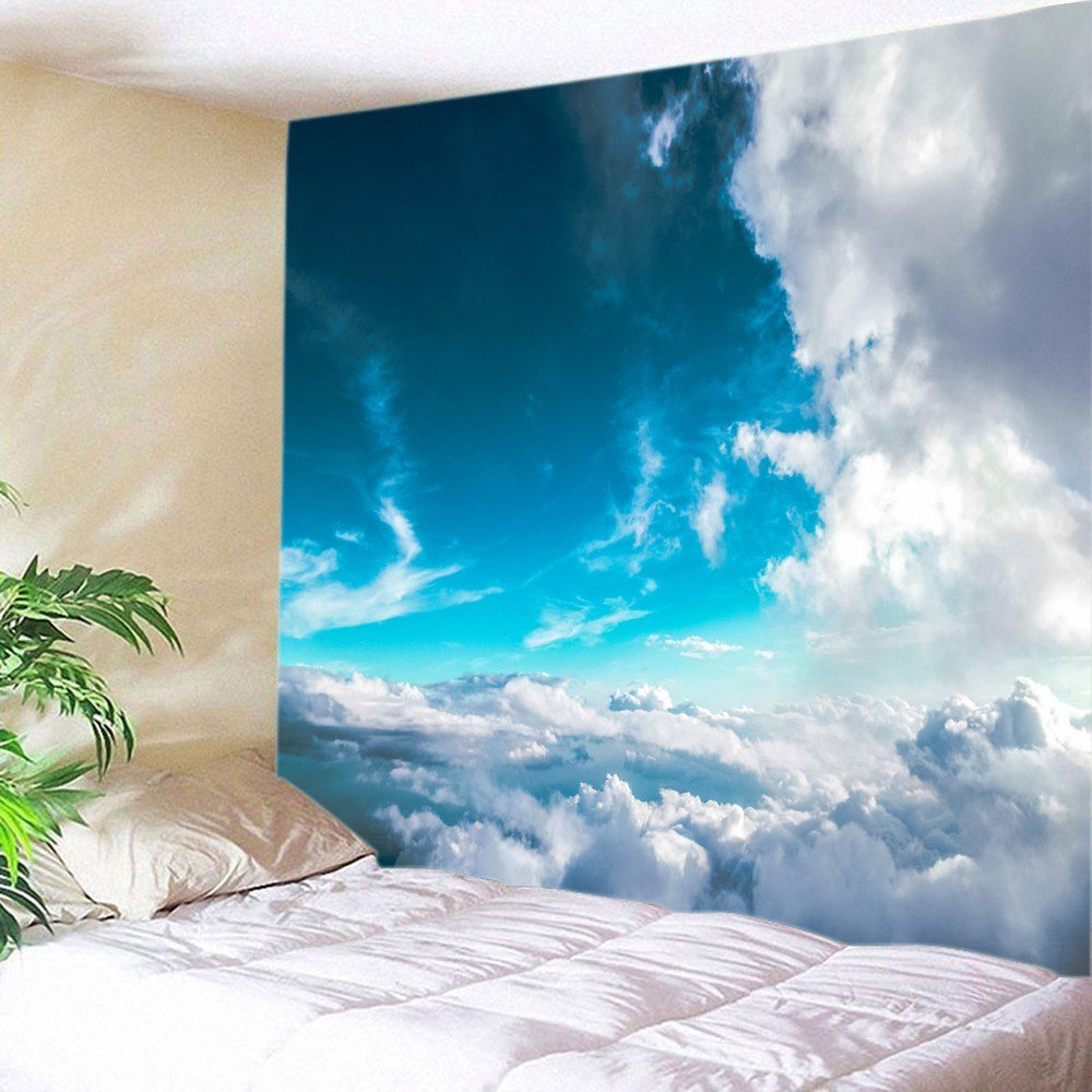 

Sea of Clouds Print Tapestry Wall Hanging Art Decoration, Blue sky + cloud