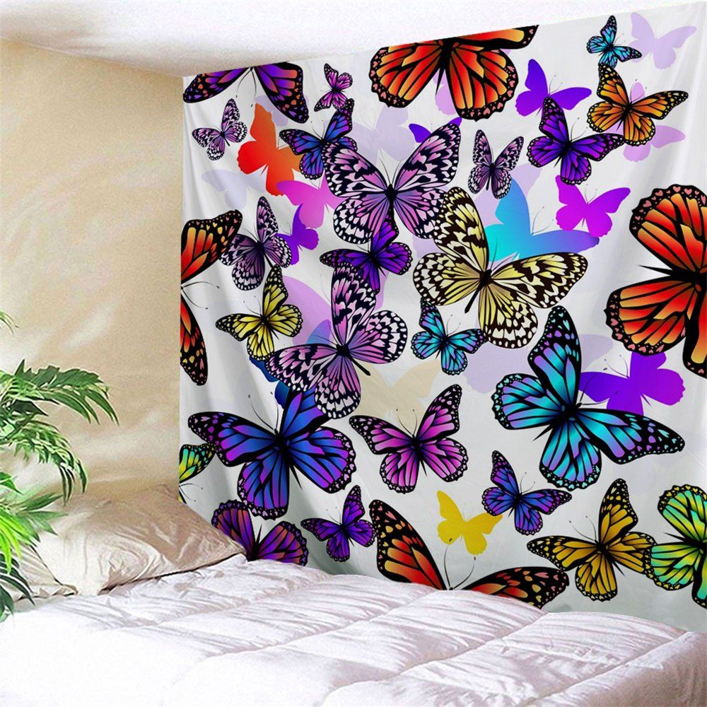 

Colorful Butterfly Print Wall Hanging Tapestry