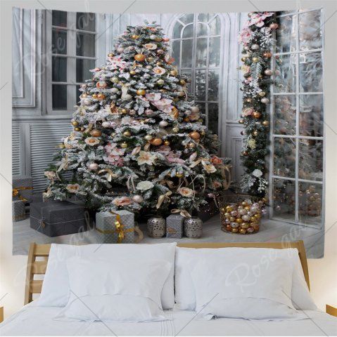 

Christmas Tree Presents Print Tapestry Wall Hanging Decoration, Colormix