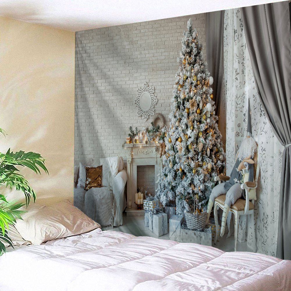 

Christmas Tree Saloon Print Tapestry Wall Hanging Art Decoration, Colormix