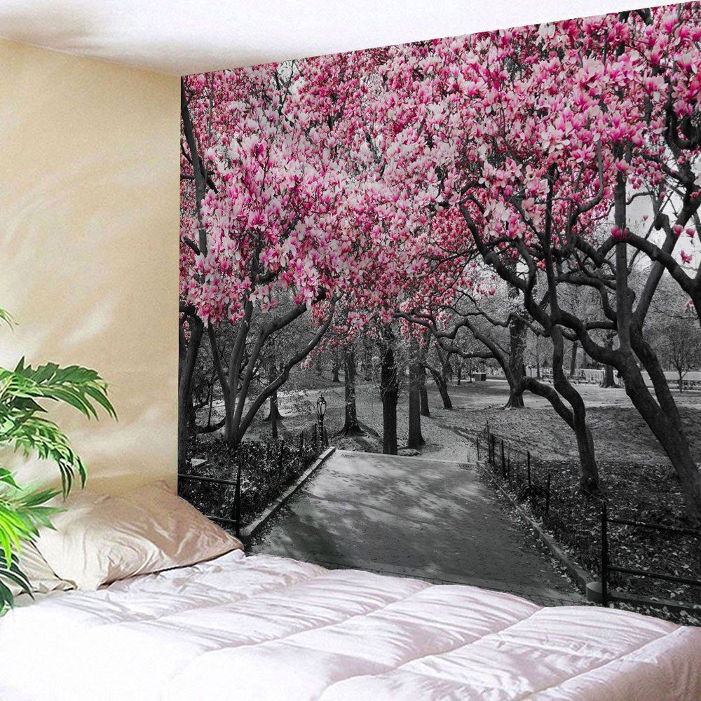 

Flower Trees Path Print Tapestry Wall Hanging Art Decoration, Colormix