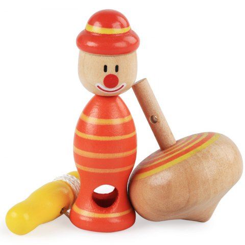 Para Con Cordón Niños 1 Pieza De Madera Payaso Educativo Juguete Creativo Giroscopio 2YD9IWEH
