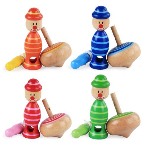 Con Cordón Payaso 1 Juguete Educativo Giroscopio De Madera Pieza Para Niños Creativo vmNny0w8O