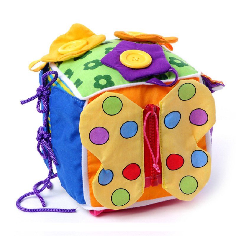 

Multifunctional Clothes Box Dressing Practice Babies Early Education Toy, Colorful