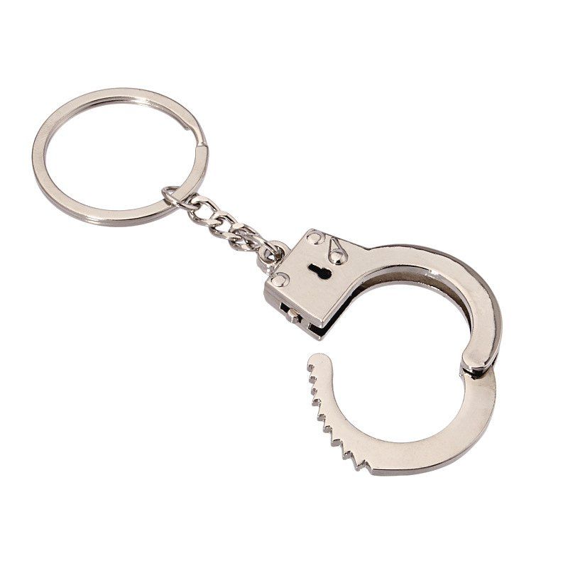 

Handcuffs Style Key Chain, Silver