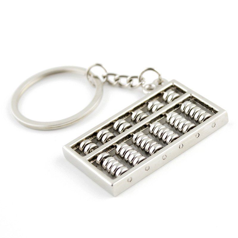 

Stylish Keychain Abacus Decoration Toy Gift, Silver